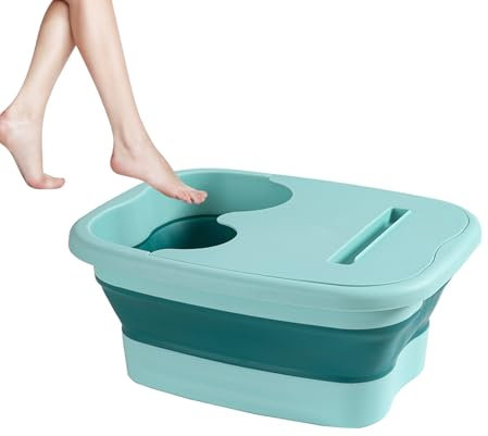 Folding Foot Bathtub - Foldable Foot Bath Bucket | Soak Basin Feet Spa Massage Bucket | Feet Soak Bath Tub Massage | Foldable Footbath for Home Spa Indoor and Outdoor Use Travel