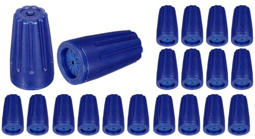 QUARKZMAN 20Pz Connettori Impermeabili Terminali 22-12AWG Colore Blu | per Cavi, per Luci Paesaggistiche Irrigazione