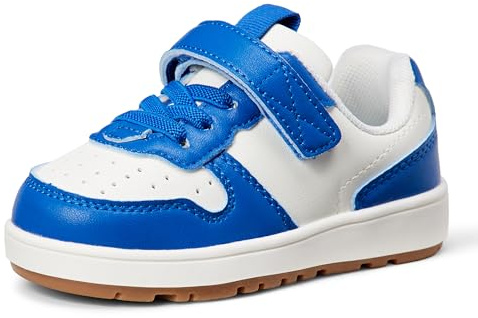 Amazon Essentials Unisex Kids' Low-Top Hook & Loop Court Trainers