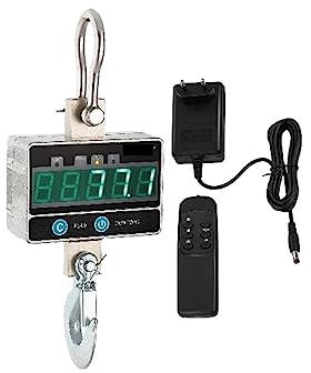 1000KG Mini bilancia digitale for gru Lega di alluminio argento Heavy Duty con schermo di lettura a LED Gancio ad anello rinforzato Alta precisione Per l'uso domestico quotidiano
