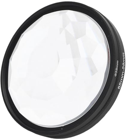 Tosuny 58-mm-Kamera Kaleidoskop-Objektivfilter, Glassprisma Spezialeffektfilter für DSLR Spiegellose Videofotografie mit Mehrschichtem, Kratzfestem und Aluminiumrahmen
