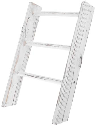 Luxshiny Échelle Miniature Porte-Serviettes Rétro en Décoration Salle de Bain Gain de Place Porte-Torchons Compact Accessoires de Salle de Bain Présentoir Multifonctionnel