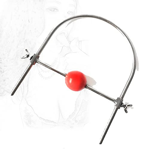 TRQOYTU Esparcidor Bucal De Acero Inoxidable Cama Sexual Mordaza Bucal Ajustable Boquilla Extraíble Mordaza Bucal De Metal Mordaza De Bola SM Mordaza De Bola Erótica Fetiche Juguete