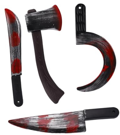BESPORTBLE 4piezas Simulación De y Hoz De Plástico Accesorios De Cosplay para Fiestas De Halloween para Actuaciones y Cortometrajes De Simulación