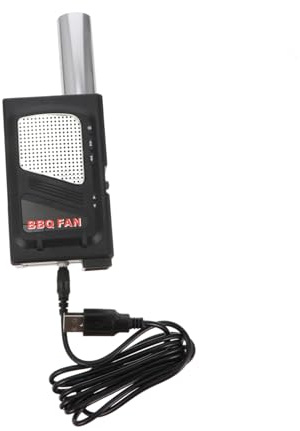 Yardenfun Ventilatore Elettrico Bbq Portatile con USB per Carbonella Barbecue Outdoor Soffiatore Aria per Accensione Rapida Carboni Accessorio Bracere per Campeggio Picnic