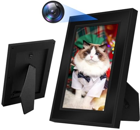 Security Camera, Hidden Camera Picture Frame, 1080P Spy Cam Photo Frame, Mini Portable Nanny Camera, No WiFi, for Indoor Outdoor Surveillance