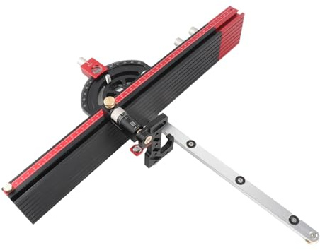 Marhynchus Système D'onglet de Scie de Table en Alliage D'aluminium, 13 Arrêts D'angle Positif, Bloc de Support Fin Réglable pour les Professionnels