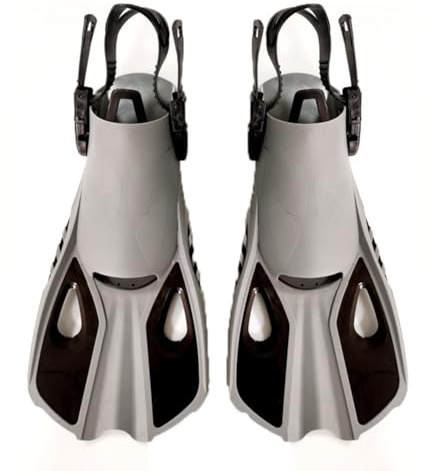 BlissfulAbode 1 par de aletas de esnórquel cómodas, resistentes al desgaste, ajustables, aletas de entrenamiento profesional para equipos de buceo, accesorios de ceniza