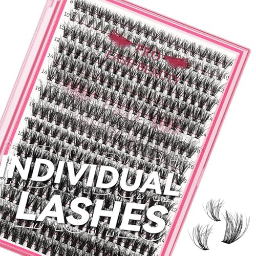 PRO 320 Pcs 30D+40D DIY Wimpern Einzeln 3D Flauschig Einzelne Wimpern für Wimpernverlängerung Wimpernbüschel Cluster Individual Lashes(30+40-C,8-16mix,3D Fluffy)