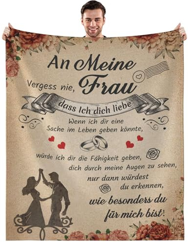 Bold And Brash Hochzeitstag Geschenke für Frauen, Kuscheldecke An Meine Frau, Geburtstagsgeschenk Hochzeitsgeschenk Geschenkideen, Flauschige Fleecedecke 150x200cm