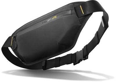 Spigen Life Klasden Bauchtasche für Damen und Herren Hüfttasche Gürteltasche für Reisen, Sport und Outdoor-Aktivitäten - Schwarz