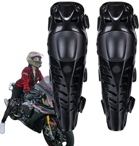 Bvizyelck Motorrad-Knie- und Schienbeinschoner – Renn-Knieprotektor, Schienbeinschoner, Motocross-Knieschoner, Schmutzknieschoner, Schienbeinschutz, Renn-Knieschützer, Schienbeinschoner