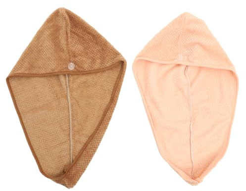Schnelltrocknende Haarhaube aus Coral Fleece 2 Stück-pack für Damen | Haar Handtuch Schnell Trocken, Weiches Haarwickelhandtuch, Verhindert Haarspaltung und Angenehm zu Tragen