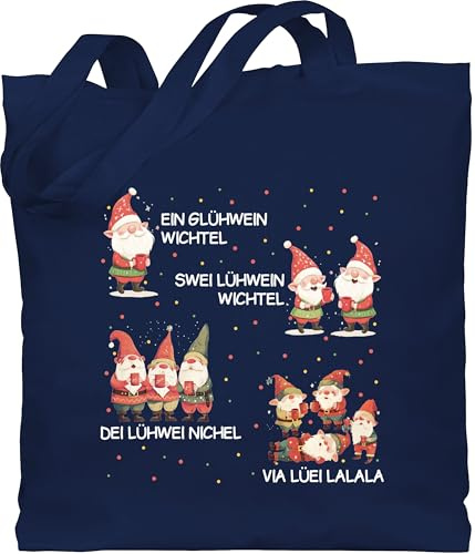 Shirtracer - Baumwolltasche - - Taschen - Ein Glühwein Swei Glühwein | Wichtel | Ein Glühwein Zwei Glühwein | Weihnachten | Wichtelgeschenk lustig | Elfe I Weihnachtsmarkt | Weihnachtsmotiv I