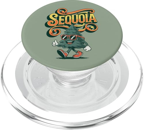 Sequoia National Park Vintage Tree Cartoon PopSockets PopGrip per MagSafe