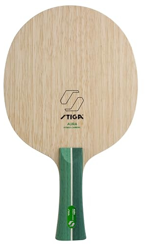 STIGA Aura Hybrid Carbon Professionell Bordtennisstomme, Master Grip – Explosiv Kraft & Oslagbar Precision, Hybrid av Kolfiber & Vibrationsdämpande Fibermaterial, För Offensiva Spelare