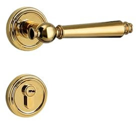 Serrure de porte élégante en laiton noir pour chambre à coucher, portes intérieures en bois, poignée silencieuse, design fendu français – Quincaillerie domestique sûre et élégante