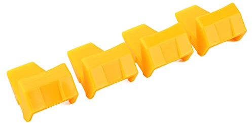 Funien 4 Pezzi Protezione Morsetto Smontagomme, Protezione Cerchio Ruota in Plastica Gialla per Smontagomme, Inserti Protezione Morsetto Ganascia, Antiusura, Resistente Agli Urti,