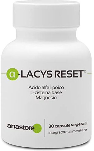 Ácido alfa lipoico (alfa-LACYS RESET®) con base de L-Cisteína, Magnesio* 300mg/30cápsulas *potente acelerador y regulador del rendimiento * útil contra la diabetes, reduce la fatiga*