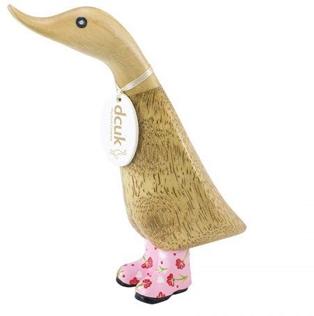 DCUK Natural Welly Ducklings Flowers, Decorative Figurine