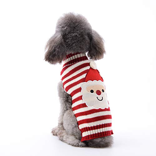ABRRLO Hunde Pullover Weihnachten Dog Sweater Hundepullover Winter Haustier Strickpullover Hund Weihnachtspullover warme Fashion Urlaub Party Geschenk