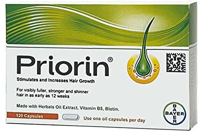 PRIORIN Hair Growth Formula 120 Capsule - Help Weak & Thinning Hair Original German Brand