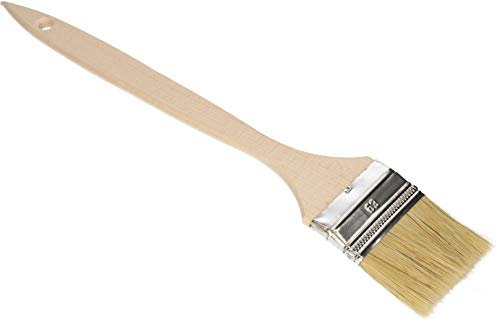 KOTARBAU® Brocha Plana para radiador con Mango de Madera, 63 mm, Pincel en Forma Curva, acodada, Mango Plano y Alargado para Superficies de dificil Acceso, Brocha para radiadores