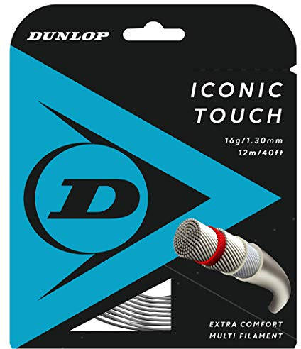 Dunlop Iconic Touch Tennissaite, 17g-1.25mm, 12m Satz, Farbe Natur