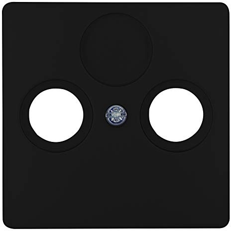 Kopp Paris 334950185 Cache pour Prise d'antenne TV/RF Compatible avec Toutes Les Prises d'antenne courantes des Principaux Fabricants, IP 20, Noir Mat