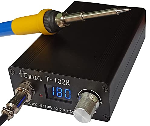 T12 Soldering Iron Station,75W Digital Display Soldering Station Temp Control 30~500℃ Auto Standby, Welding Iron Station with Welding Iron Tip and Handle