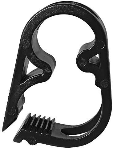 Rierdge 6 Stück Kunststoff-Rohrschellen verstellbare Rohrschelle 0,236-0,472 Zoll, 6-12 mm Durchflussregelung Schlauchschelle Rohr Labor Pinch Ventil Syphon Rohrschelle (schwarz)
