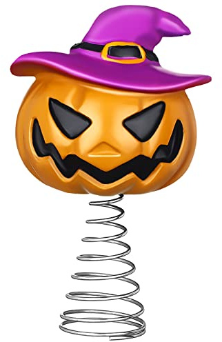 Queekay 4 Inch Halloween Tree Decorations Mini Pumpkin Tree Topper