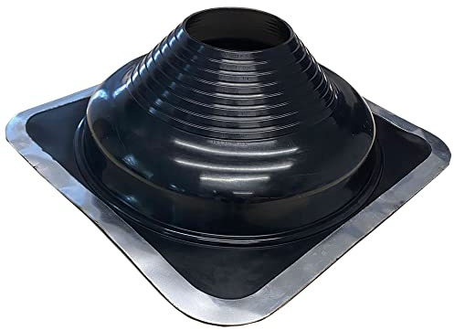 Chimsoc HT Rubber Pipe Flashing - Black High Temperature Silicone - Suits 160-300mm Diameter Pipes