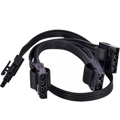lilila-ree 5 Pin to 3X 4-Pin Molex IDE Power Adapter Cable for Cooler Master V Series Semi-Modular PSU – Compatible with V550 V650 V750 V850 V1000 V1200 – 18AWG 50cm+15cm+15cm (Black)