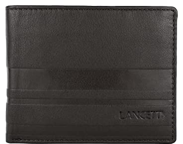 Lancetti Portefeuille pour Homme en Cuir véritable, avec Porte-Monnaie et boîte
