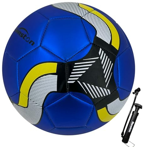 Senston Fussball Mit Pumpe, Soft-Touch Fußball Größe 4 / GröSse 5 | Abriebfest, wasserbeständig, guter Rückprall, für Rasen/Kunstrasen, inkl. Pumpe
