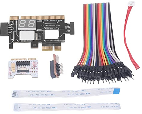 Post Test Motherboard Diagnostic Card, Motherboard Analyzer Diagnostic Card, Post Test Motherboard Tester Diagnostics Display for Desktop PC | PCIe Mini PCIe LPC Interface, Voltage Indicators 3.3/5/12V, Portable Keychain Design, PC Technician Repair Kit