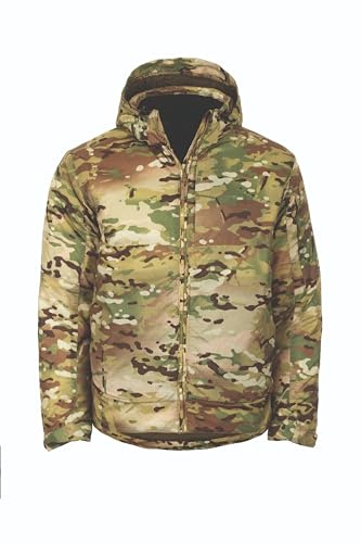 Snugpak Arrowhead Jacket WGTE – Technical Insulated Coat with Detachable Hood, Softie Insulation - Wind & Water Repellent - For Outdoor Adventure, Exploration & Military Use – Multicam (M)