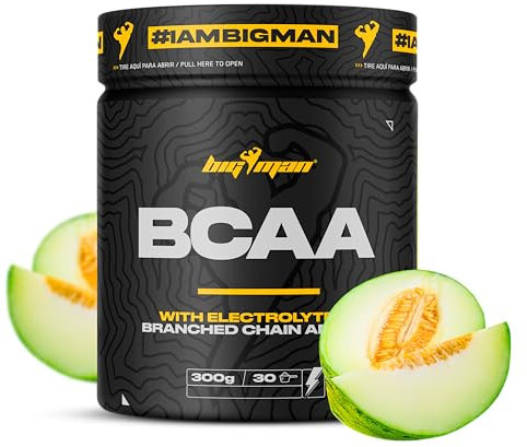 BigMan | Bcaa + Electrolitos 300Gr (Melon) | Aminoacidos Essenciales Con Carga de Minerales | Recuperación Muscular | Recuperación Ejercicios Aerobicos | Protege tu Musculo