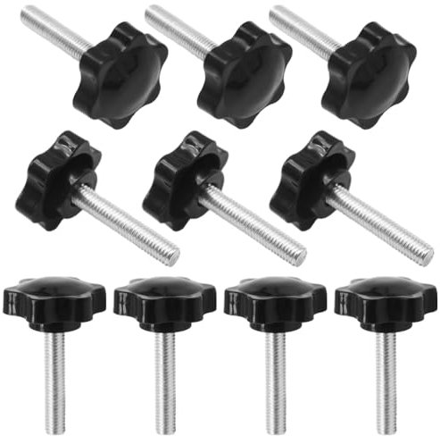 CEEYSEE 10PCS Star Head Thumb Screw M8x40mm Star Hand Knob Tightening Screw Plastic Knurled Handle Hand Bolts Plastic Knobs for Machinery Latche and Equipment Handle (MHLS/M8x40)
