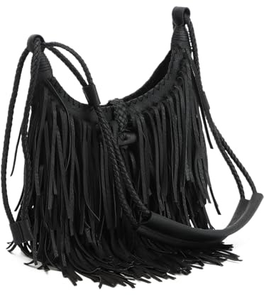 LUI SUI Fringe Hobo Purse Bag for Women Fringe Shoulder Bag Tassel Handbags
