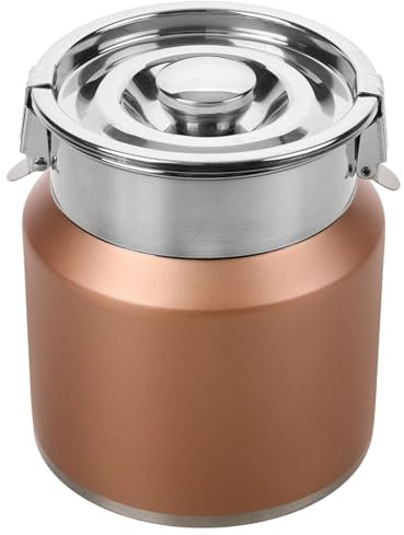 HOLIDYOYO Jarra De Acero Inoxidable 2.5l Sarten Inox Para Leche Tapa Almacenamiento De Cocina