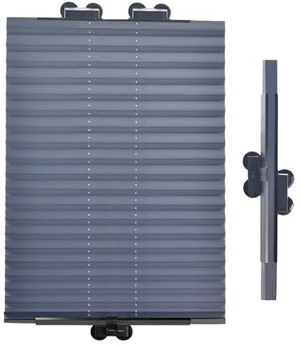 Store Anti Chaleur Rétractable, Plissé Rideau Ventouse Fenetre, Store Occultant Sans Percage, Store Fenetre de Toit, Stores Enrouleurs Pare-soleil pour Voiture, Bureau, Fenetre de Toit(80cm x 140cm)