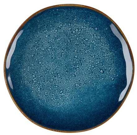 Médard de Noblat - Assiette plate - D27 cm - Vertigo Denim - Grès - Lot de 6 - Bleu