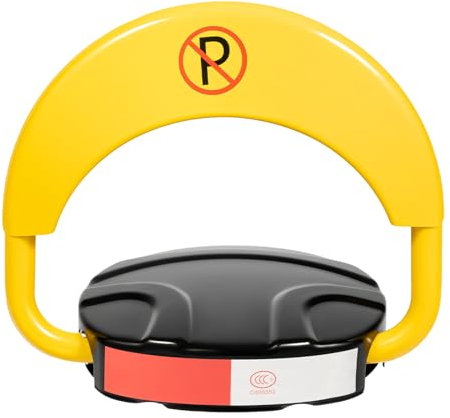 Automatic Remote Control Parking Lock, Carport Auto Space Stall Barrier,IP67 Parking Barriers Parking Barrier with 180° Rotating Rocker Arm and Reflective Strip for Car Rark Management