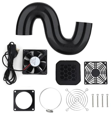 Aurgiarme Sistemas de ventilación accionados por USB, 5 V, 800 x 800 x 250 mm, 4000 rpm, ventilador para eliminación de olores, accesorios de carcasa de impresión, ventilador de extracción USB