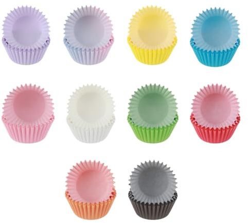 500 Pcs Cupcake Liner for Home Baking, Small Size Cupcake Papers, Colorful Baking Cups, Mini Cupcakes Liners for Mini Muffins, Cookies, Candies, Chocolate Desserts