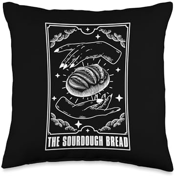 The Sourdough Bread Tarot Card Throw Pillow