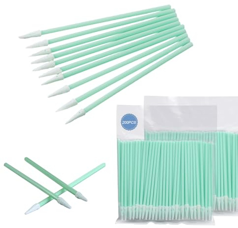 100 Stück Wattestäbchen Reinigungsstäbchen, Schaumstoffspitzen Reinigungstupfer,Mehrzweck-Schaumstofftupfer Set,SchaumreinigungsstäBchen für Kamera Tintenstrahldrucker Druckkopf Optische Ausrüstung