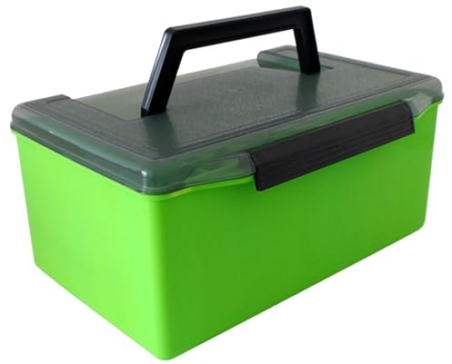 Caja de pesca con 52 rejillas, caja de aparejos de plástico, caja forrada de calamar, señuelos duros, caja de herramientas, organizadores de almacenamiento de pesca portátiles
